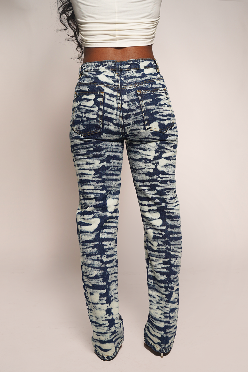 AS relaxed fit bleached denim
