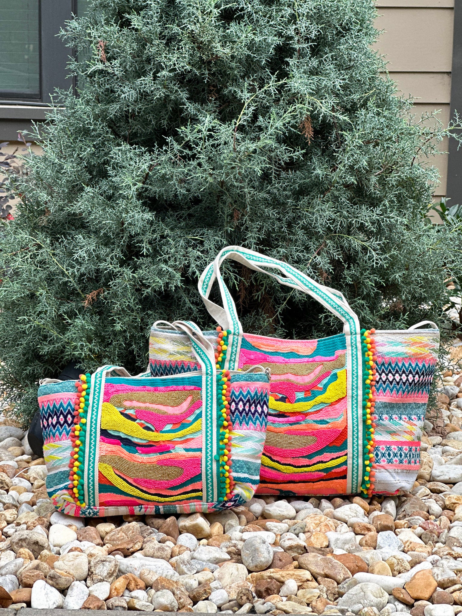 mamacita crossbody pink turquoise