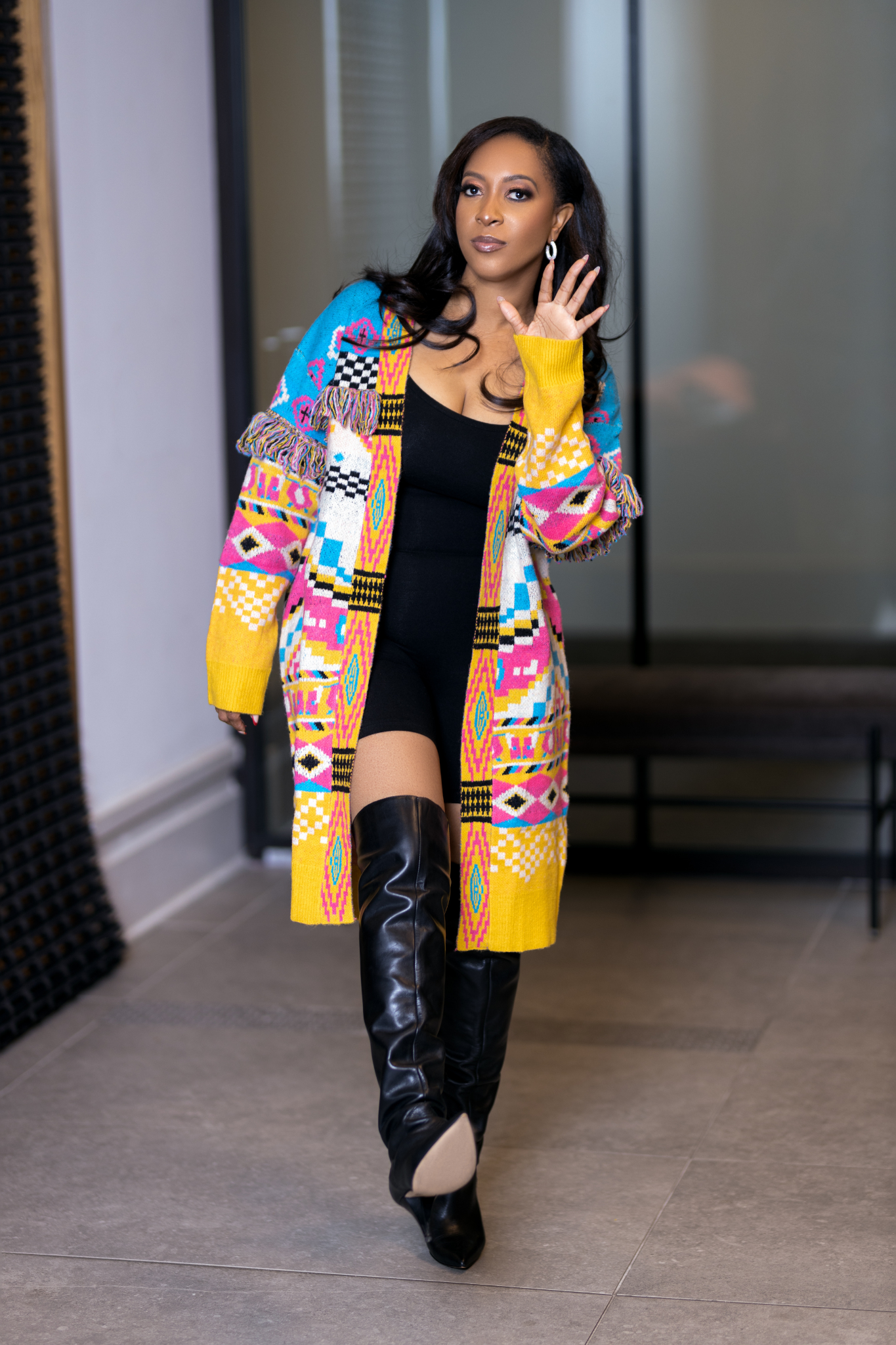 Aztec 2025 fringe cardigan